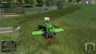 FS19 Mowing Grass with Krone Big M 450