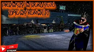 PIERWSZY W TYM ROKU KONWÓJ - ZIMOWY KLIMAT NA TRUCKERSMP OSTRA JAZDA Z WIDZAMI I LAMAMI