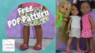Free Doll Clothes Patterns: Wellie Wishers Skirt Sewing Tutorial with Free PDF Pattern