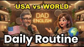 English Listening Practice: Daily Routine (USA vs The World)
