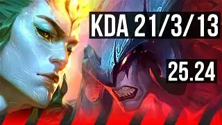 ZAAHEN vs AATROX (TOP) | Good KDA: 21/3/13, 48K damage | KR Diamond | 25.24