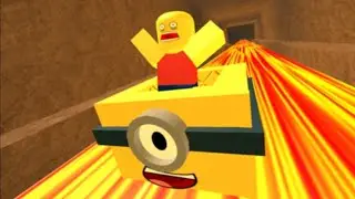 Tirate con una caja en un tobog&aacute;n en roblox con Isac.