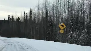 Driving in Alaska in the winter time ! Tips for Staying Alive.  I am driving slowly Watch This!
