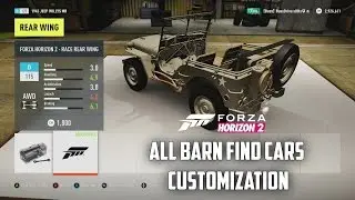 Forza Horizon 2 - All Barn Find Cars Customization!