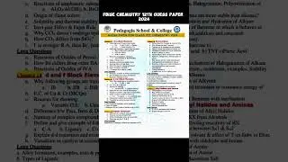 Chemistry 12th Important Questions Guess Paper 2024 - Federal Board Exam