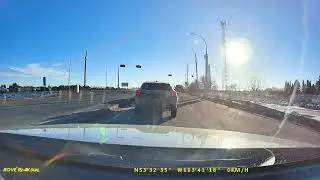 Three Large Graders In Edmonton Run Red Light