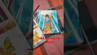 Goku drawing with Doms colour pencil #shorts #viral #drawing #songoku #dbz #goku