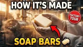 How Soap Bars Are Made in Factory 🧼 Satisfying Production Process from Start to Finish