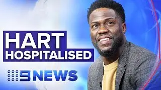 Kevin Hart hospitalised after LA muscle car crash | Nine News Australia