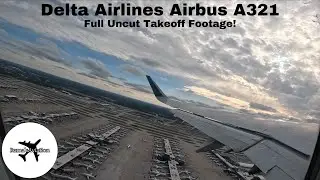 [4K] DREARY DEPARTURE | Delta A321 FULL POWER Takeoff out of ATL
