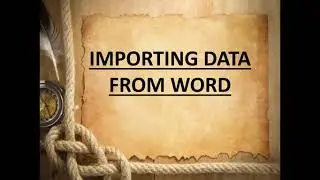 import data from MS Word to MS PowerPoint