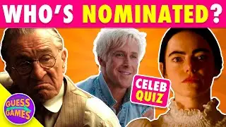 Oscars 2024 Celeb Quiz! Can You Name All Nominees? 🌟 #quiz #oscar