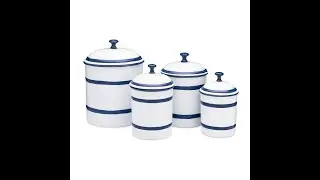 Stoneware 3 Piece Kitchen Canister Set - sure2shop.us