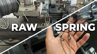 Making torsion springs using lathe