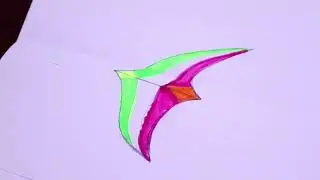 3D flying kite illusion on my A4 in 5 min
