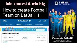 How to create football team on batball11