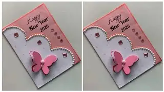 New Year 2026 Greeting Card/ How to make New Year Card Easy/ Beautiful 😍 New Year Greeting Card 