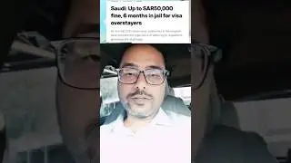 Saudi up to sar 50000 fine, 6 months jail for visa overstay during hajj. #hajj #overstay
