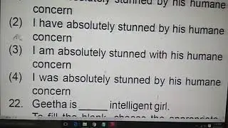 TSRJC CET 2018 Entrance Examination English Model Test Paper 50 Marks