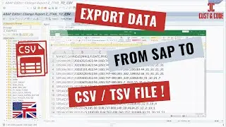Export Data From SAP to CSV  / TSV File [english]