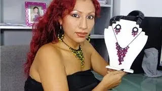 COLLAR Y ARETES TEJIDOS A CROCHET