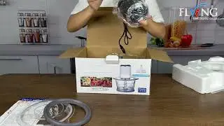 FLYING Personal Chopper -- powerful motor and detachable blades allow blades to chop food evenly.