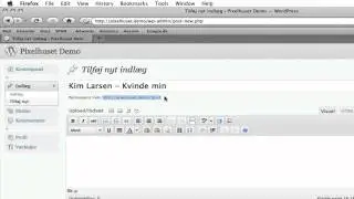 Opret indl&aelig;g i Wordpress