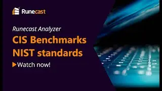 CIS Benchmarks and NIST security standards in Runecast Analyzer