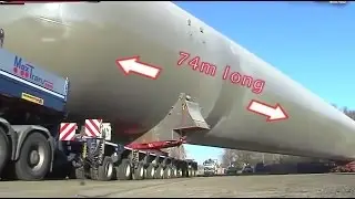 The Biggest Carriers And Trucks In The World! Dangerous Oversize Load Transportation Road Train