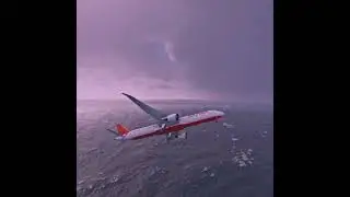 Air India Boeing 787 Crazy Landing in Heavy Crosswind | Dangerous Approach over the Ocean