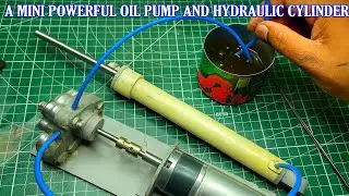 OIL PUMP AND HYDRAULIC CYLINDER| HOME MADE RC TRUCK | Real Power in Miniature