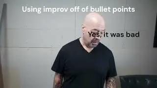 Acting with teleprompter using bullet point and improv 30 second commercial spot