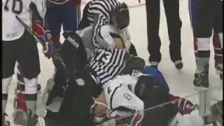 Hamilton Bulldogs at San Antonio Rampage 10/23/09 Big Scrum