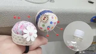 Do not throw away bottle caps and scrap fabric. Two easy-to-use pincushions. / Sewing for Beginners
