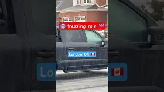 Currently getting pounded by freezing rain in London ON #realweather #canada #cold