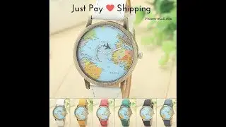 Andre De Luigi - Vintage Mini World Map Watch