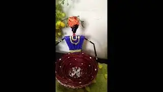 Tribal doll making idea || news paper craft || news paper tribal craft