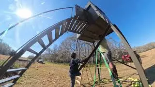 How we put new blind for our ranch | Nhà săn mới trong trai trại