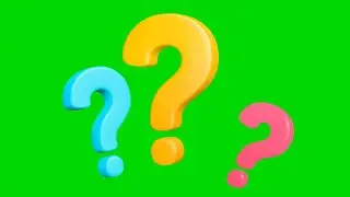 Free Green Screen 3D Question Mark Stickers_A Variety of Elements || Templates Pack || No Copyright