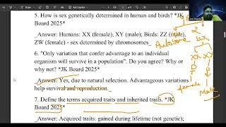 Genetics PYQs | JK Board & CBSE Class 10 | Detailed Solutions & Explanation