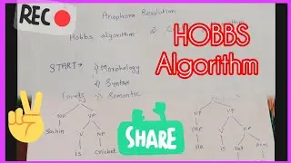 HOBBS Algorithm with example Natural language processing Anaphora resolution 