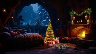 Deep Sleep in 3 Minutes - Cozy Winter Hut with Snow Storm Sounds, Snowfall, Wind Sound, Fireplace