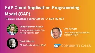 SAP Cloud Application Programming Model (CAP) | SAP Community Call