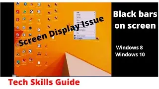 Screen Resolution Setting | Fix Black Bars on windows 8, 10 | Fix screen | Remove Blackbars |