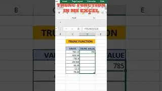 Trunc Function in MS Excel Tutorial 2019