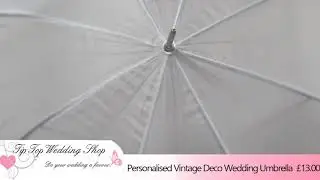 Personalised Vintage Deco Wedding Umbrella Date from Tip Top Wedding Shop