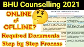 BHU Counselling Process 2021 | Call Letter to Admission | BHU UET And PET Counselling/Admission 2021