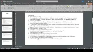 what is Financial Administration // Budget