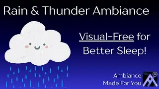 Relaxing Rain and Light Thunder (Black Screen) | Calming Weather for Sleep, Study, Background Noise