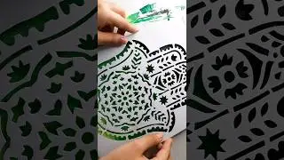 Acrylic Painting of Hamsa Hand